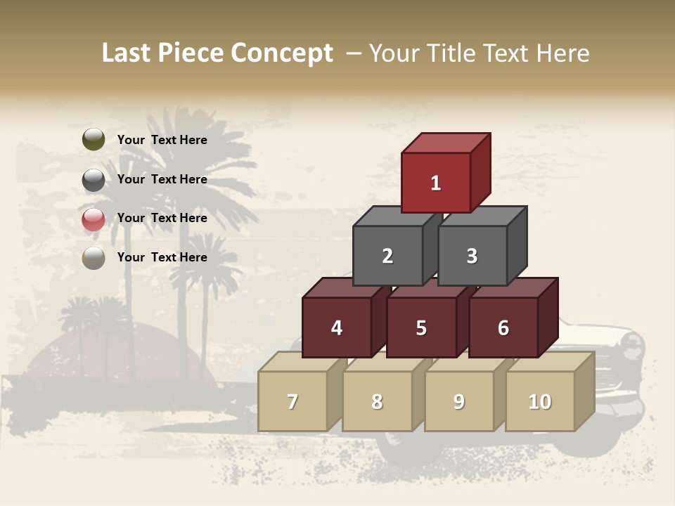 A Car Is Parked In Front Of A Palm Tree PowerPoint Template