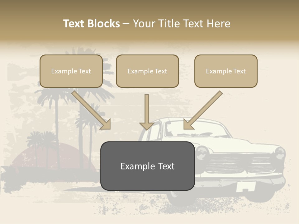 A Car Is Parked In Front Of A Palm Tree PowerPoint Template
