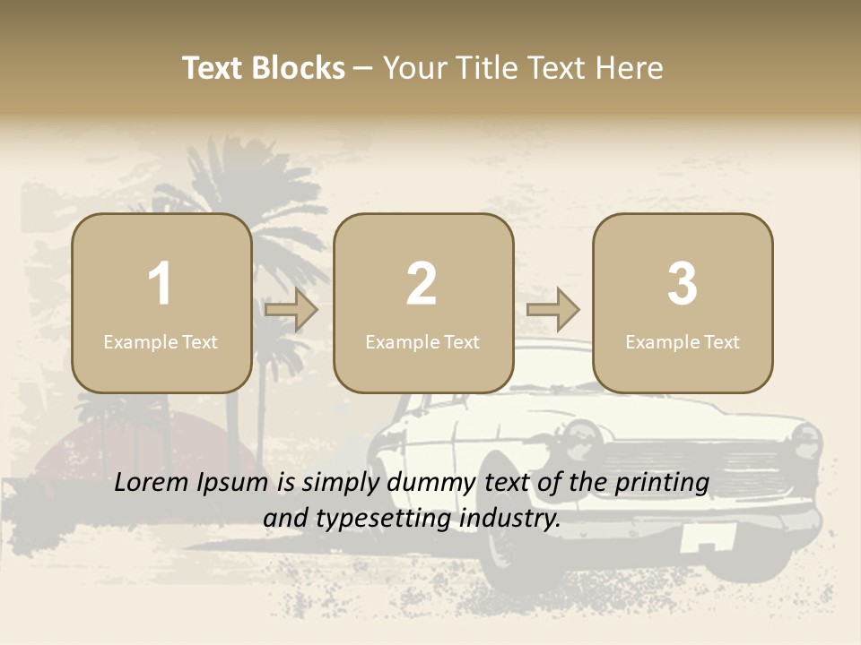 A Car Is Parked In Front Of A Palm Tree PowerPoint Template