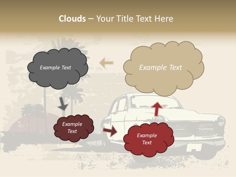 A Car Is Parked In Front Of A Palm Tree PowerPoint Template