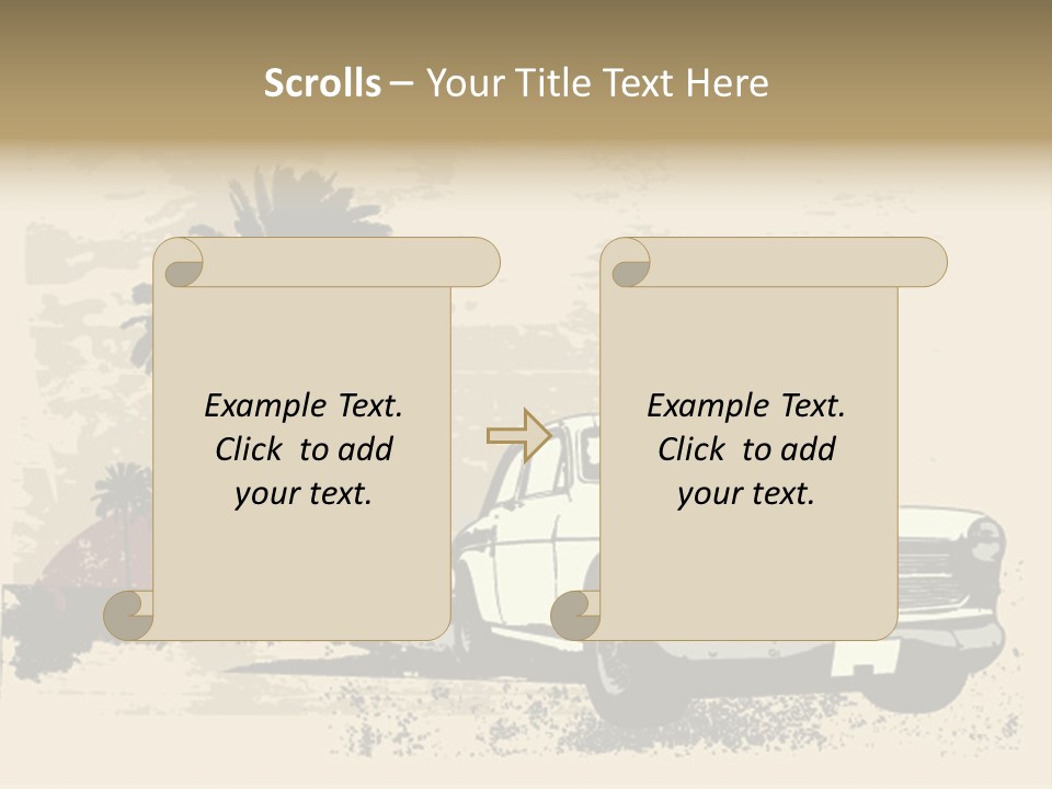 A Car Is Parked In Front Of A Palm Tree PowerPoint Template