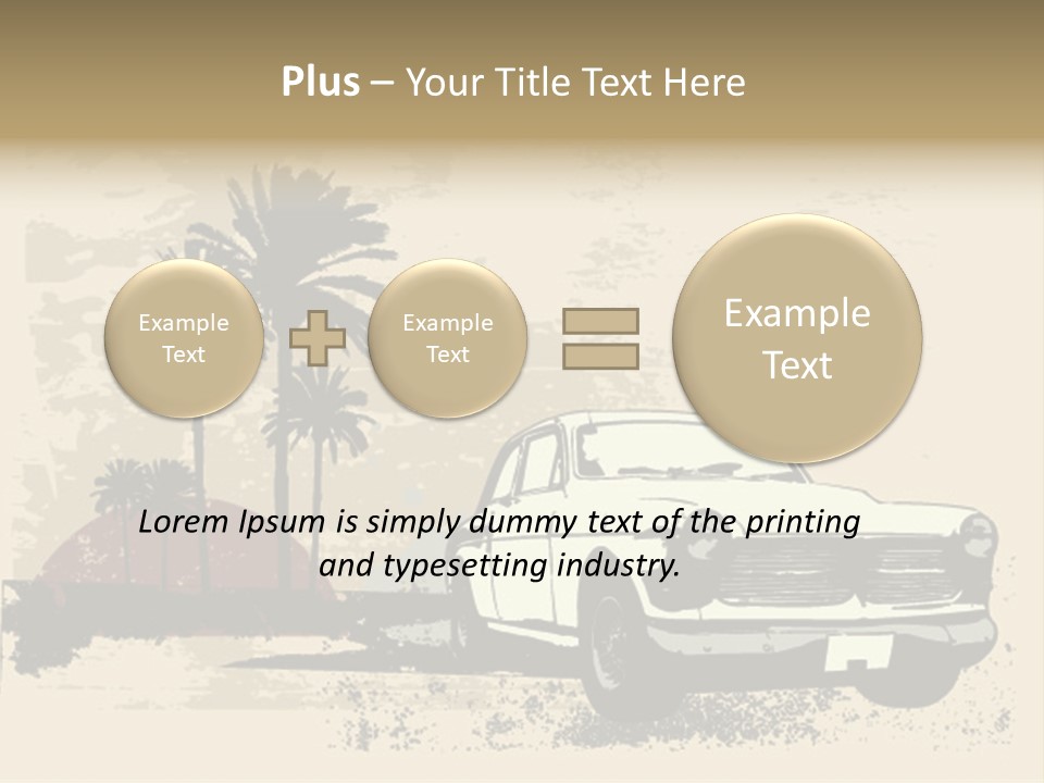 A Car Is Parked In Front Of A Palm Tree PowerPoint Template