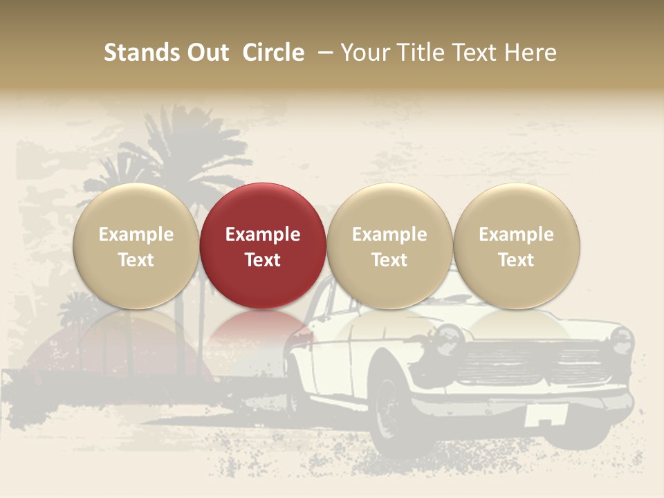 A Car Is Parked In Front Of A Palm Tree PowerPoint Template