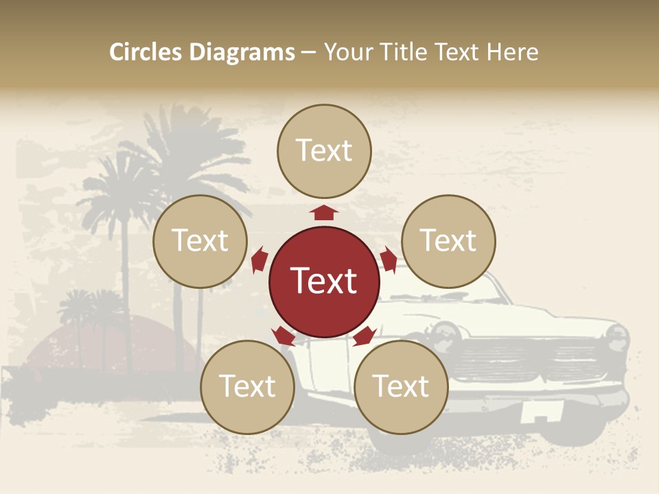 A Car Is Parked In Front Of A Palm Tree PowerPoint Template