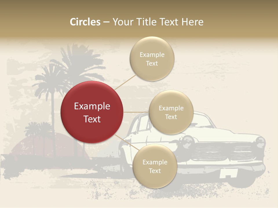 A Car Is Parked In Front Of A Palm Tree PowerPoint Template
