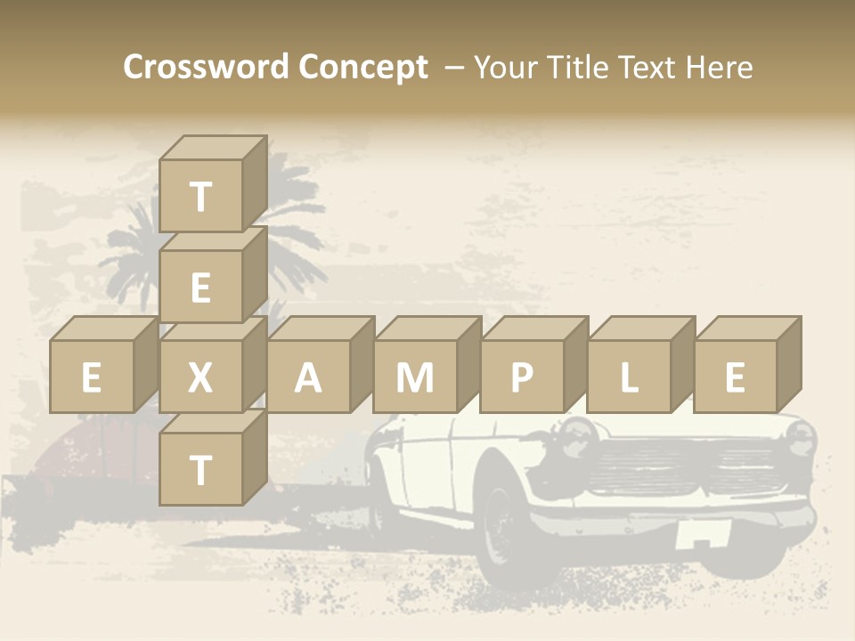 A Car Is Parked In Front Of A Palm Tree PowerPoint Template