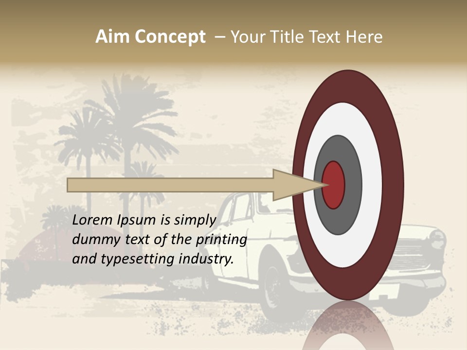 A Car Is Parked In Front Of A Palm Tree PowerPoint Template