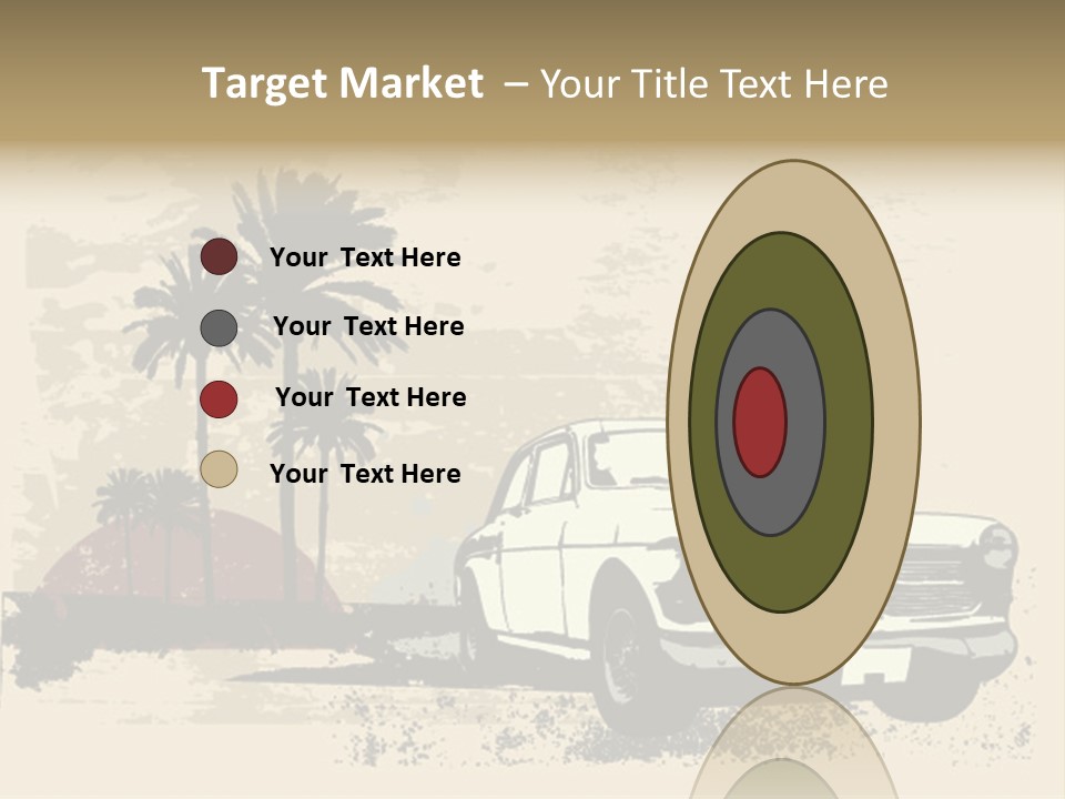 A Car Is Parked In Front Of A Palm Tree PowerPoint Template