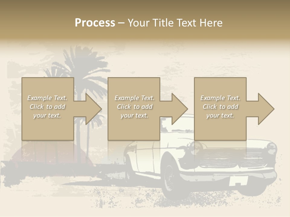 A Car Is Parked In Front Of A Palm Tree PowerPoint Template