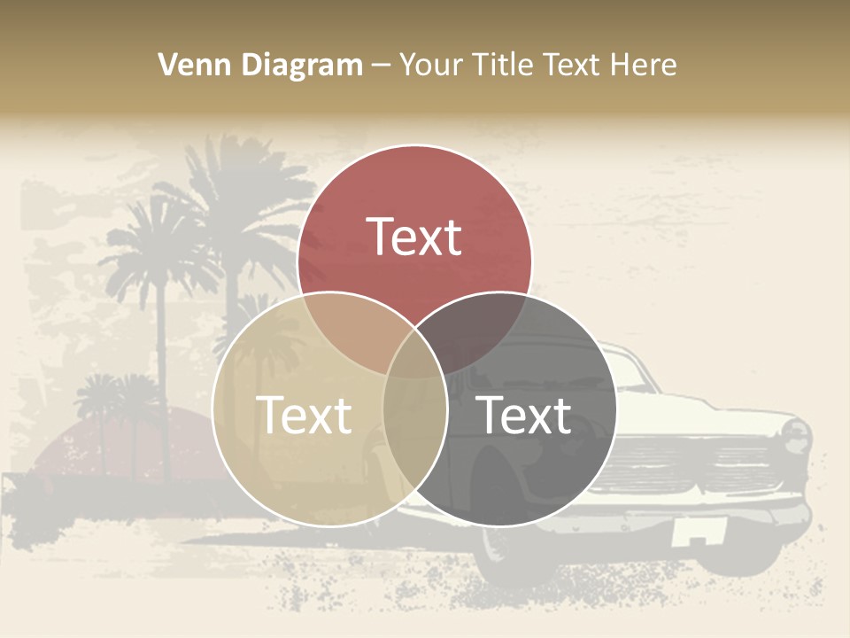 A Car Is Parked In Front Of A Palm Tree PowerPoint Template