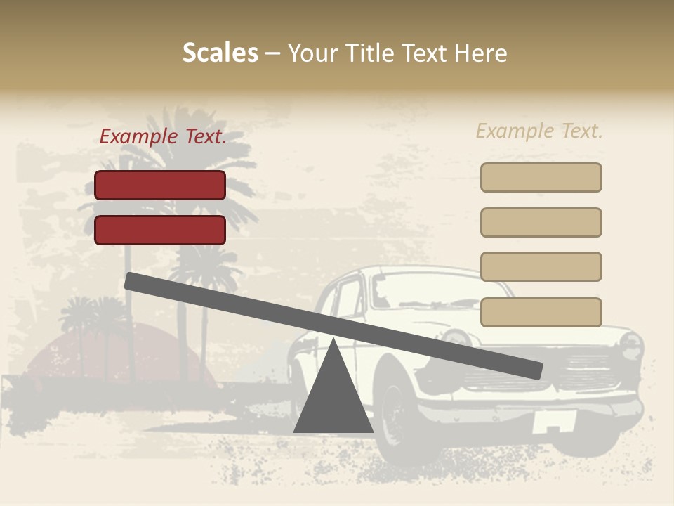 A Car Is Parked In Front Of A Palm Tree PowerPoint Template