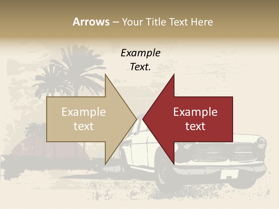 A Car Is Parked In Front Of A Palm Tree PowerPoint Template