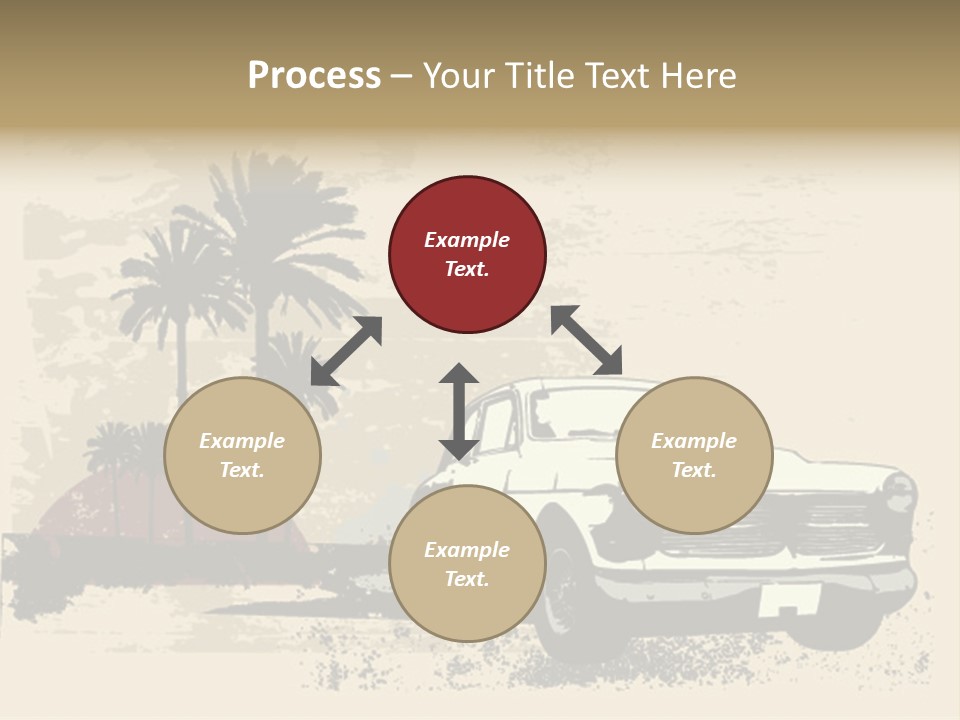 A Car Is Parked In Front Of A Palm Tree PowerPoint Template