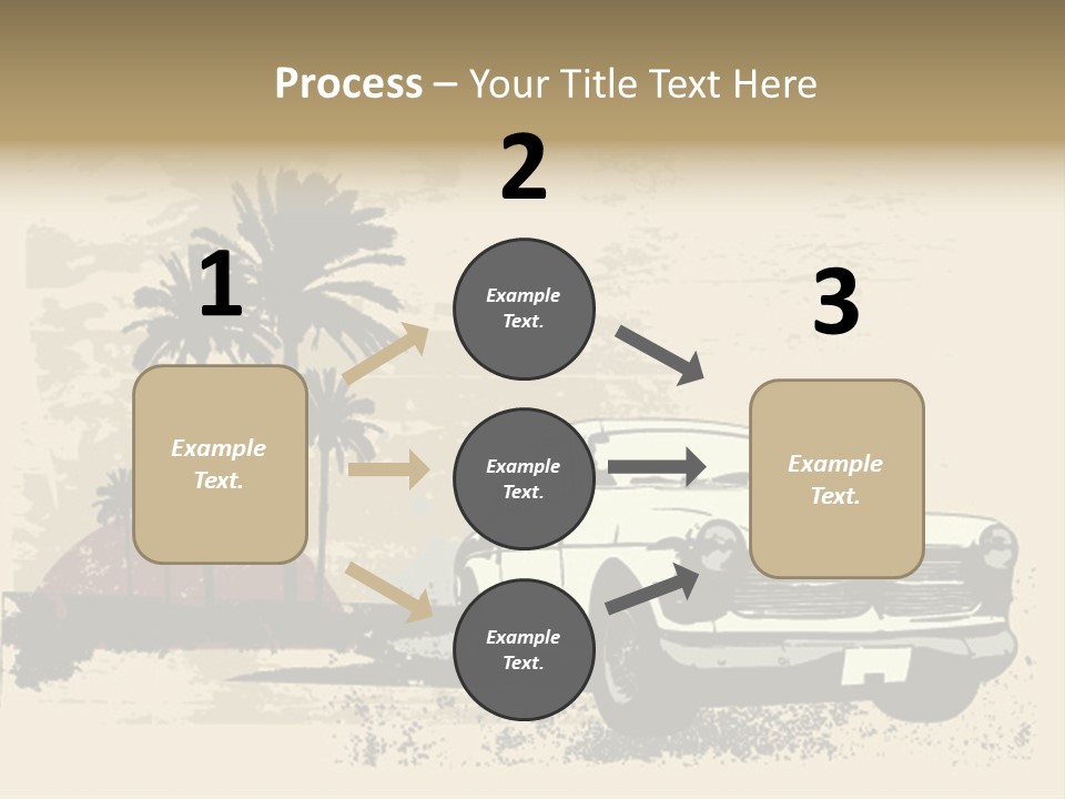 A Car Is Parked In Front Of A Palm Tree PowerPoint Template