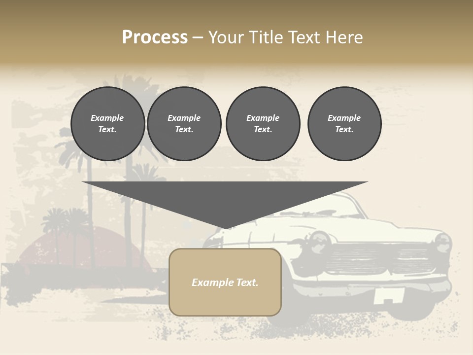 A Car Is Parked In Front Of A Palm Tree PowerPoint Template