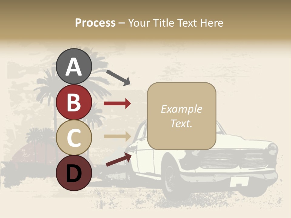 A Car Is Parked In Front Of A Palm Tree PowerPoint Template