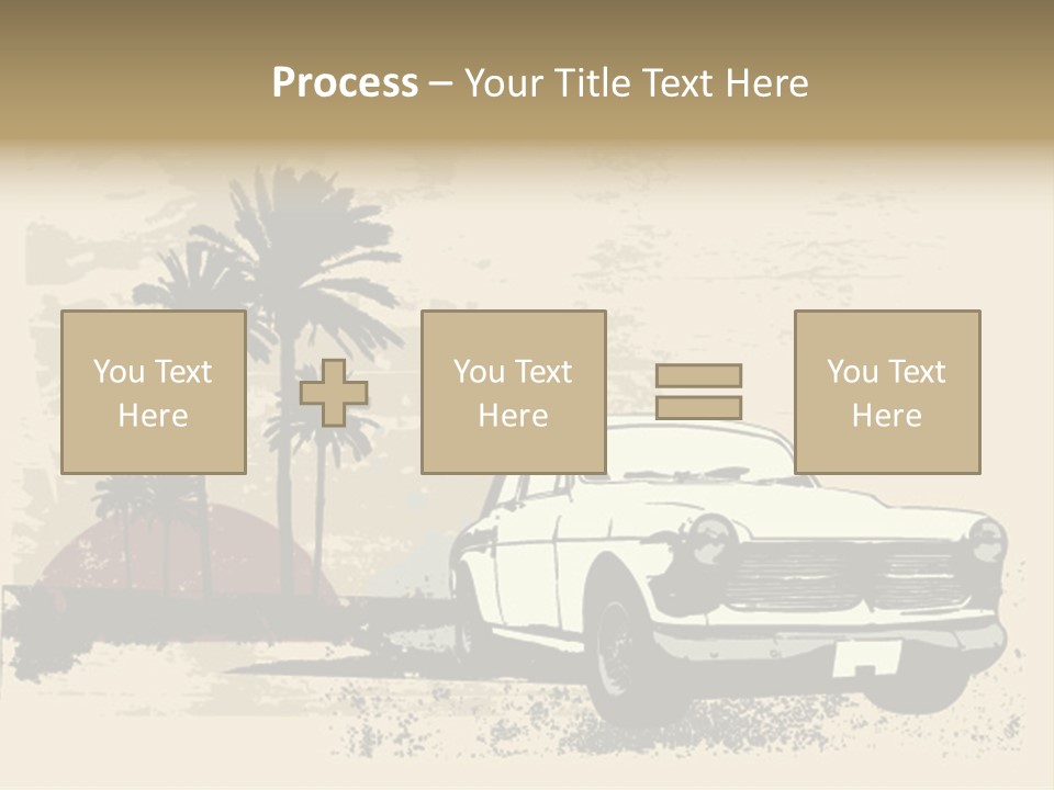 A Car Is Parked In Front Of A Palm Tree PowerPoint Template