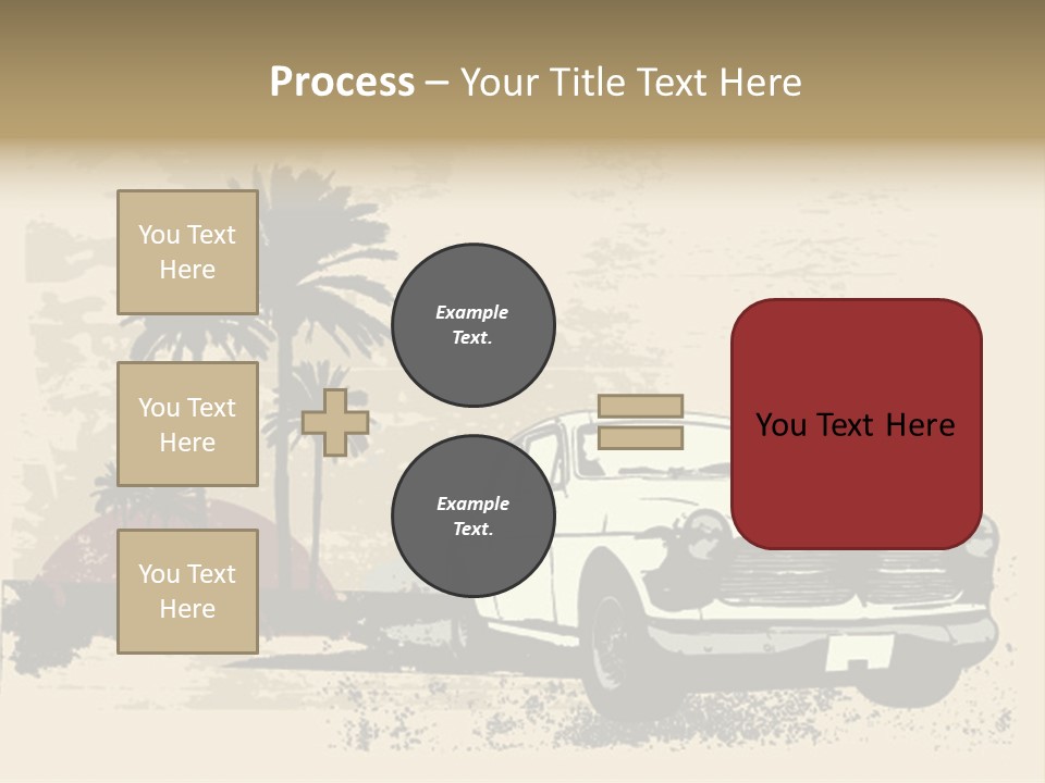 A Car Is Parked In Front Of A Palm Tree PowerPoint Template