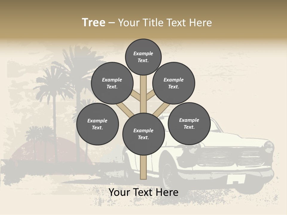 A Car Is Parked In Front Of A Palm Tree PowerPoint Template
