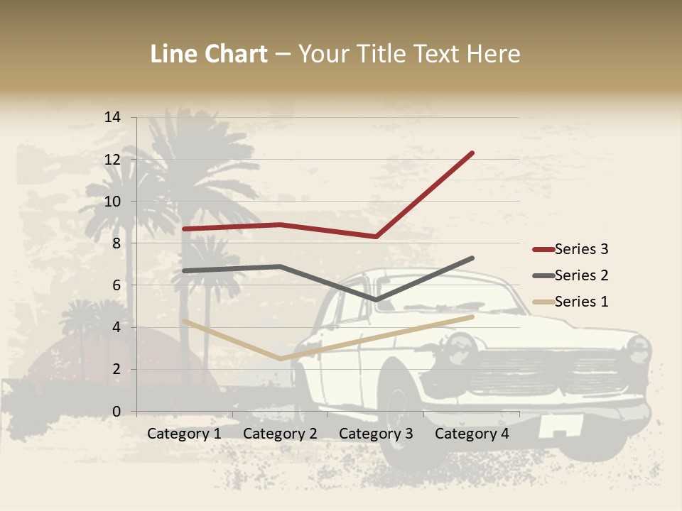 A Car Is Parked In Front Of A Palm Tree PowerPoint Template