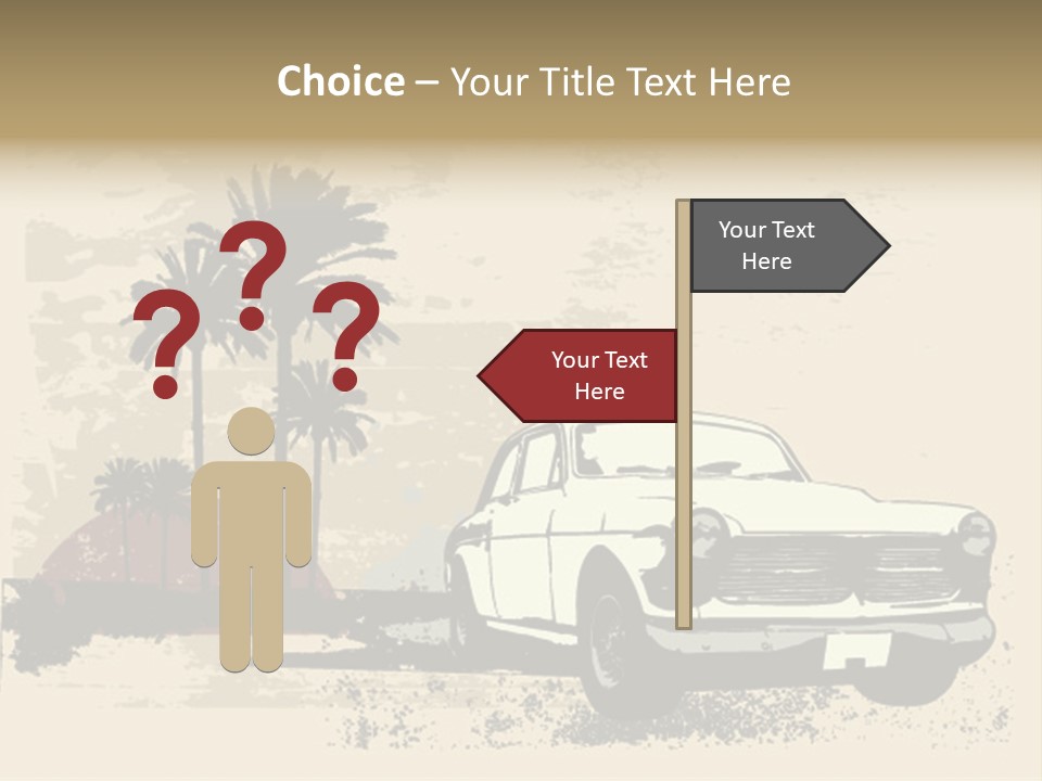 A Car Is Parked In Front Of A Palm Tree PowerPoint Template