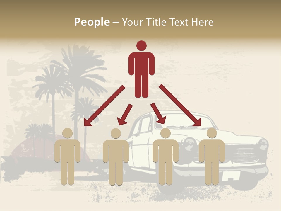 A Car Is Parked In Front Of A Palm Tree PowerPoint Template