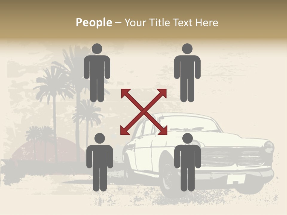 A Car Is Parked In Front Of A Palm Tree PowerPoint Template
