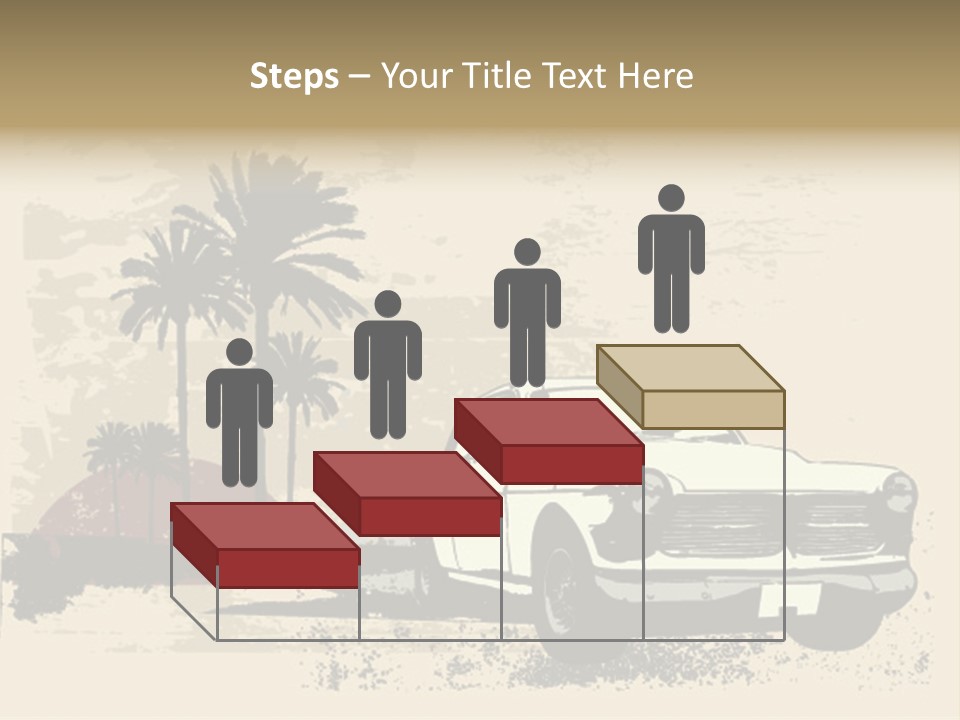 A Car Is Parked In Front Of A Palm Tree PowerPoint Template