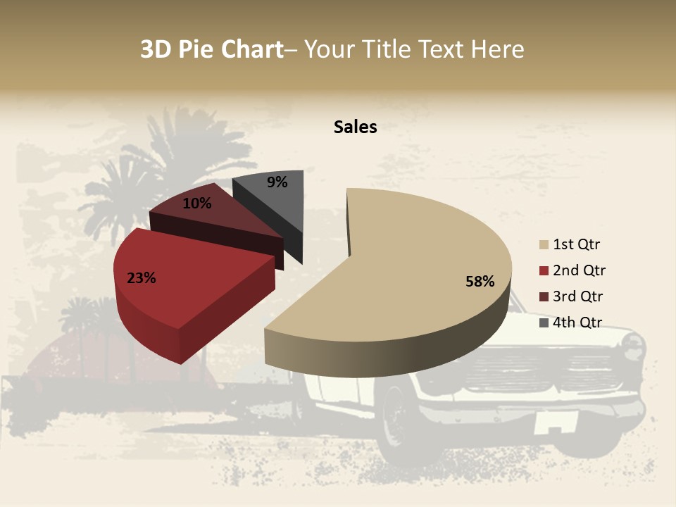 A Car Is Parked In Front Of A Palm Tree PowerPoint Template
