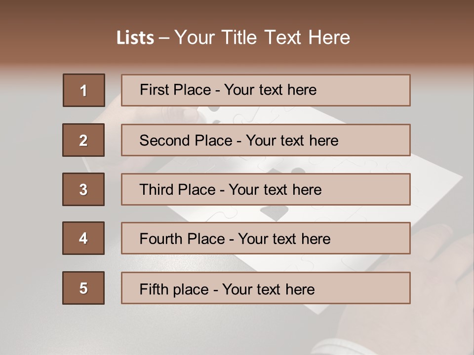 Complex Fit Puzzle PowerPoint Template