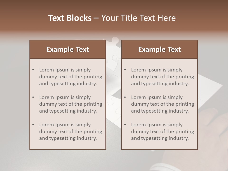Complex Fit Puzzle PowerPoint Template