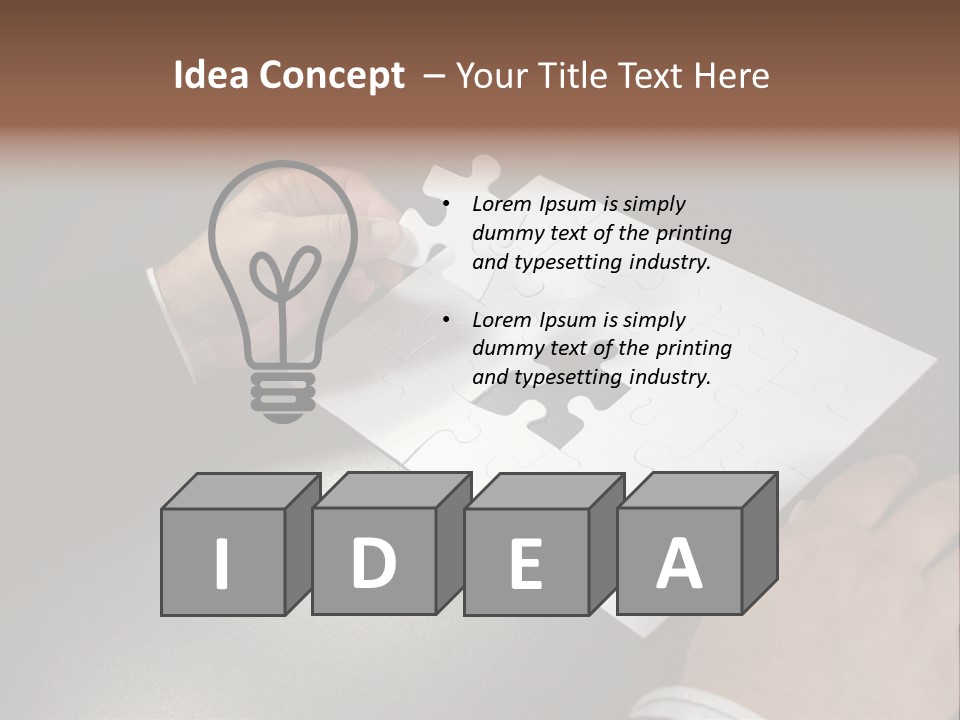 Complex Fit Puzzle PowerPoint Template