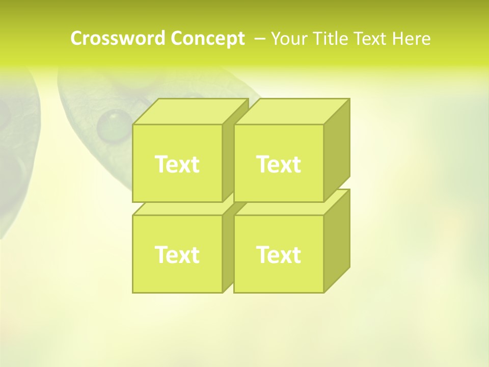 Drops Sunshine Blurred PowerPoint Template