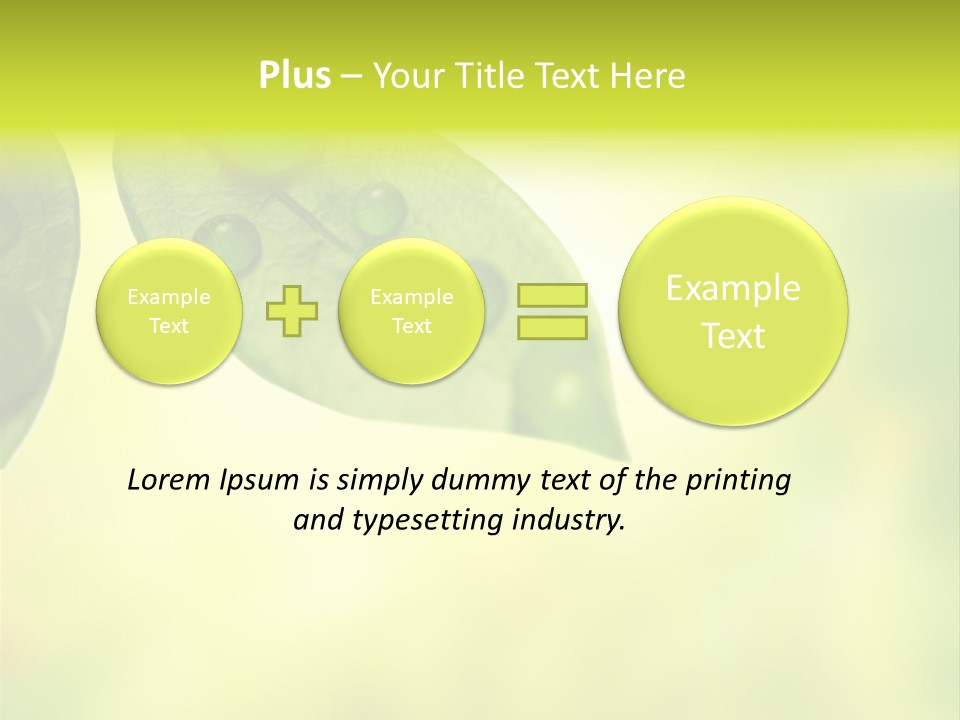 Drops Sunshine Blurred PowerPoint Template