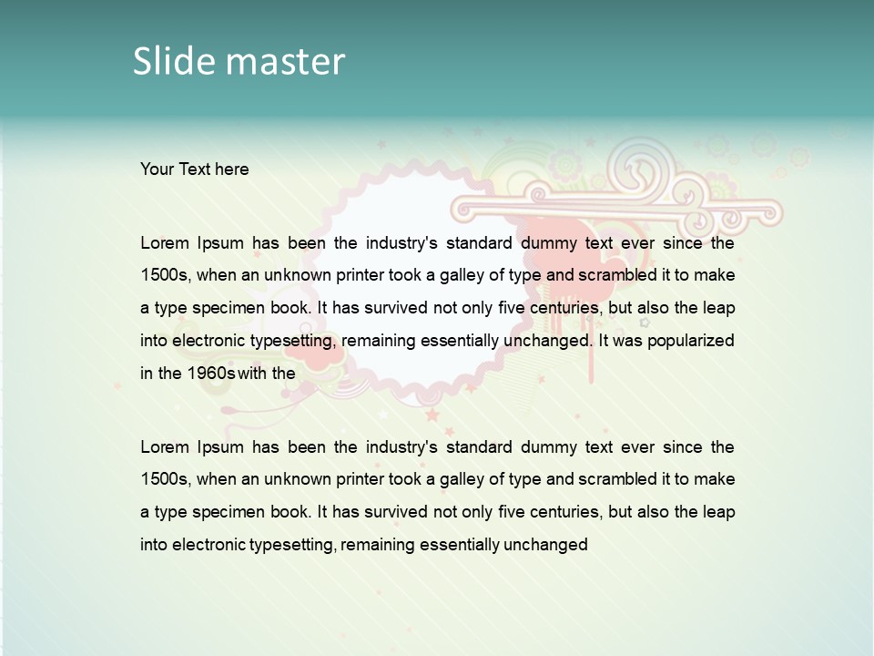 Swirl Elements Cheerful PowerPoint Template