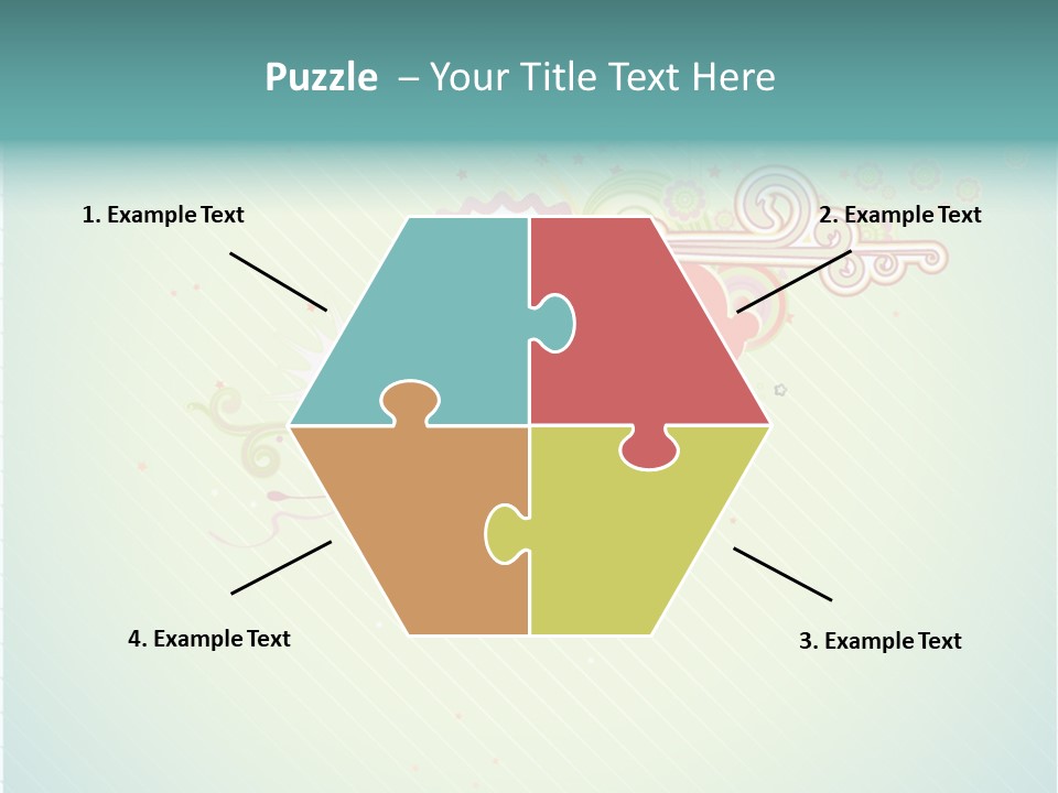 Swirl Elements Cheerful PowerPoint Template