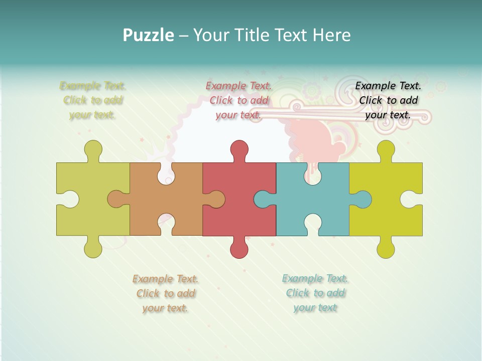 Swirl Elements Cheerful PowerPoint Template