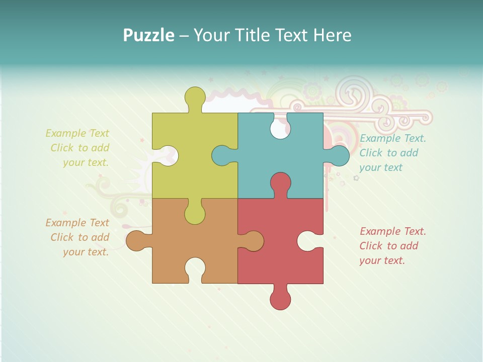 Swirl Elements Cheerful PowerPoint Template