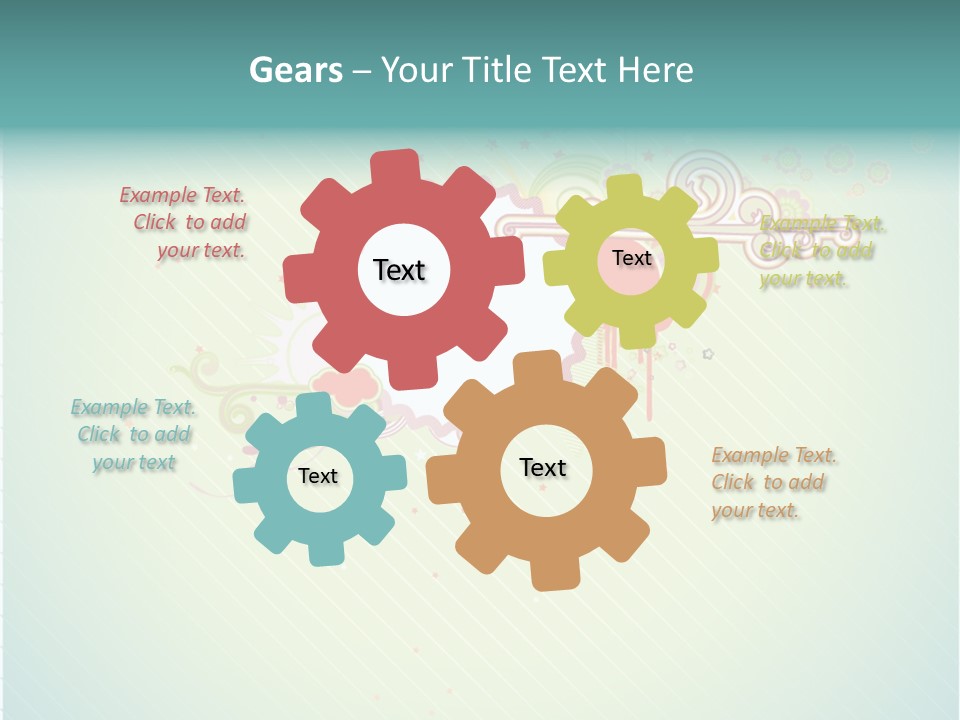 Swirl Elements Cheerful PowerPoint Template