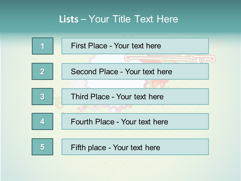 Swirl Elements Cheerful PowerPoint Template