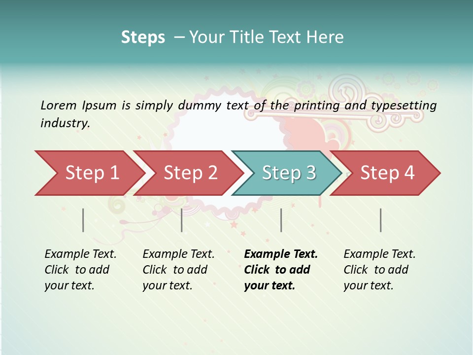 Swirl Elements Cheerful PowerPoint Template