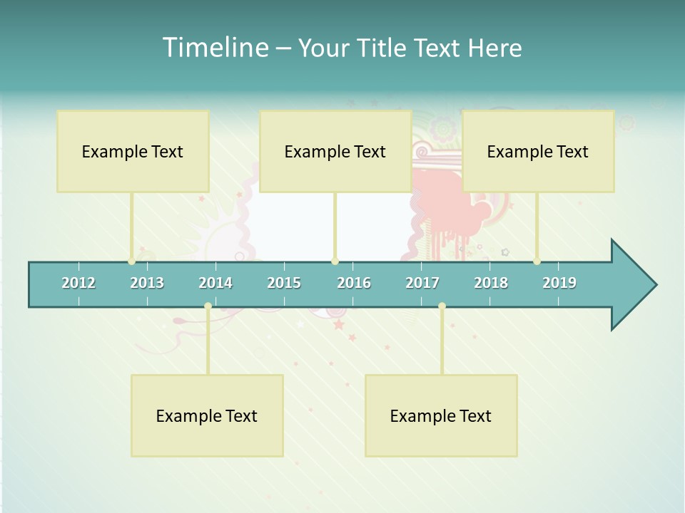 Swirl Elements Cheerful PowerPoint Template