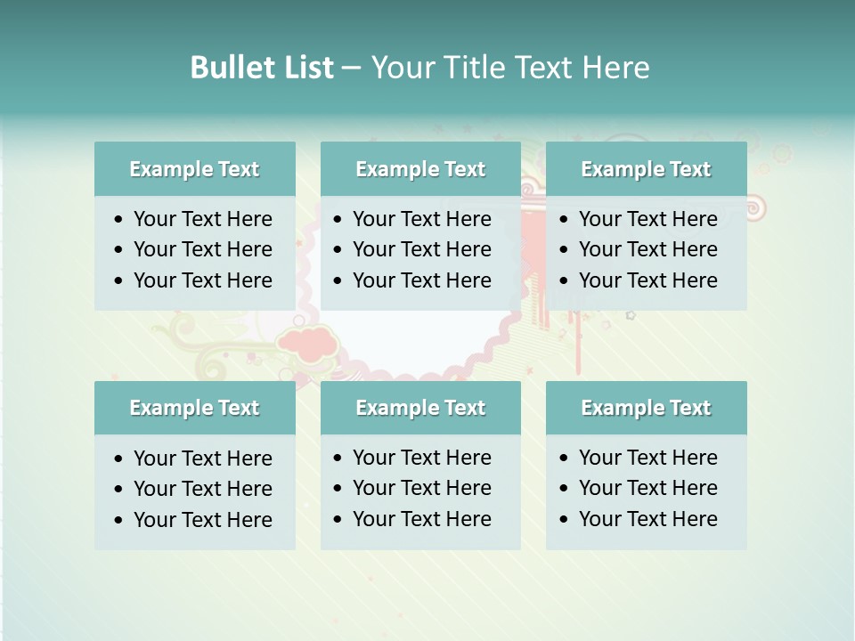 Swirl Elements Cheerful PowerPoint Template