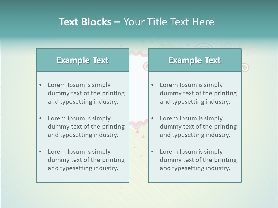 Swirl Elements Cheerful PowerPoint Template
