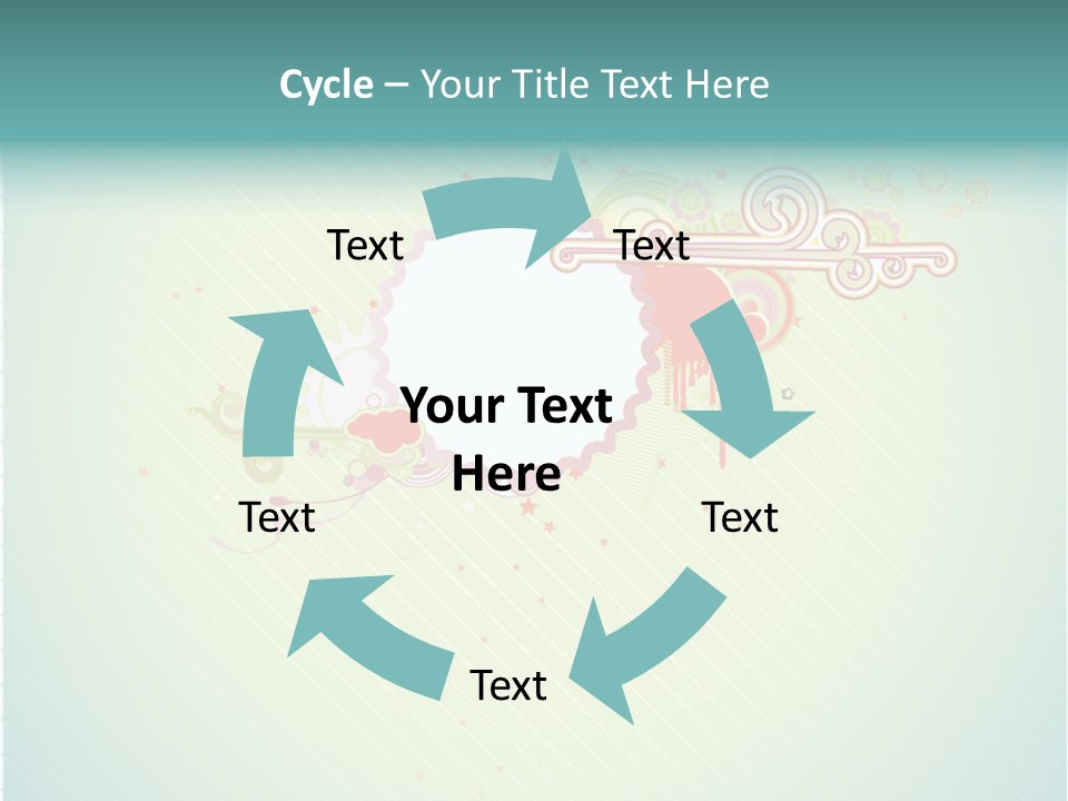 Swirl Elements Cheerful PowerPoint Template