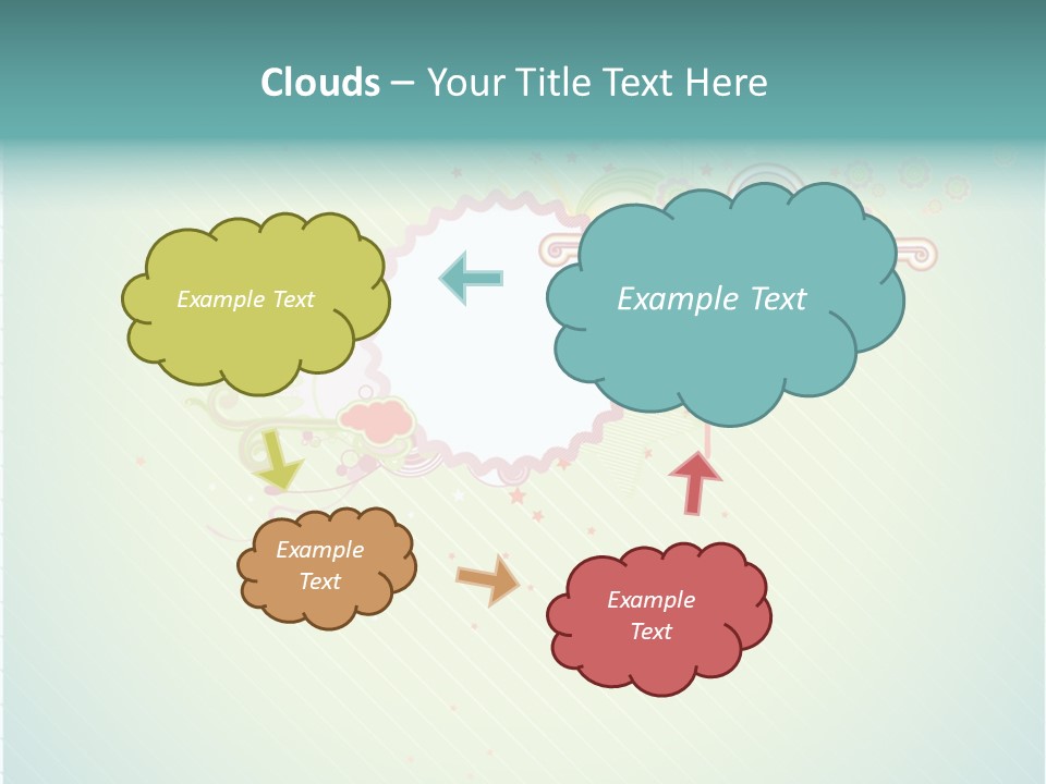 Swirl Elements Cheerful PowerPoint Template