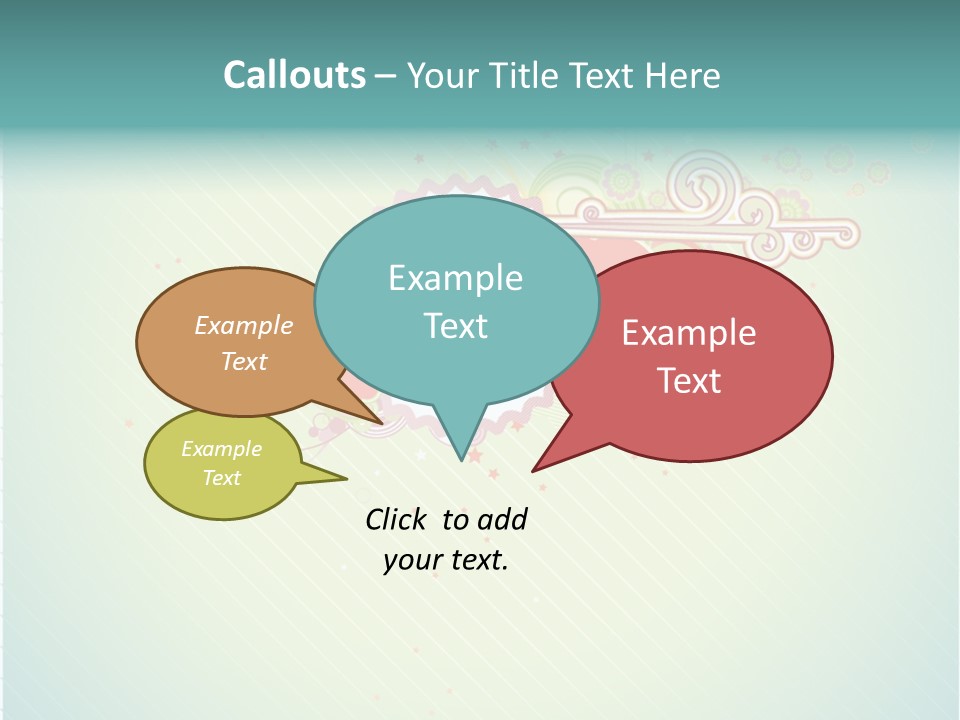 Swirl Elements Cheerful PowerPoint Template