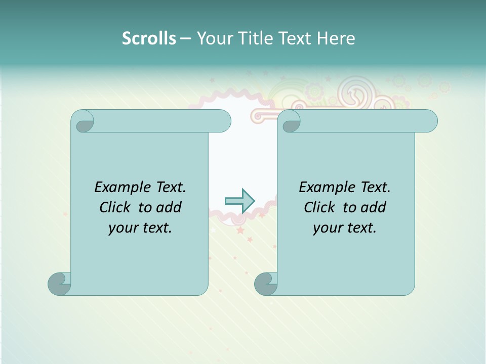 Swirl Elements Cheerful PowerPoint Template