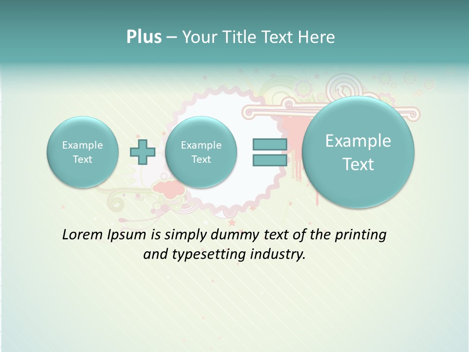 Swirl Elements Cheerful PowerPoint Template