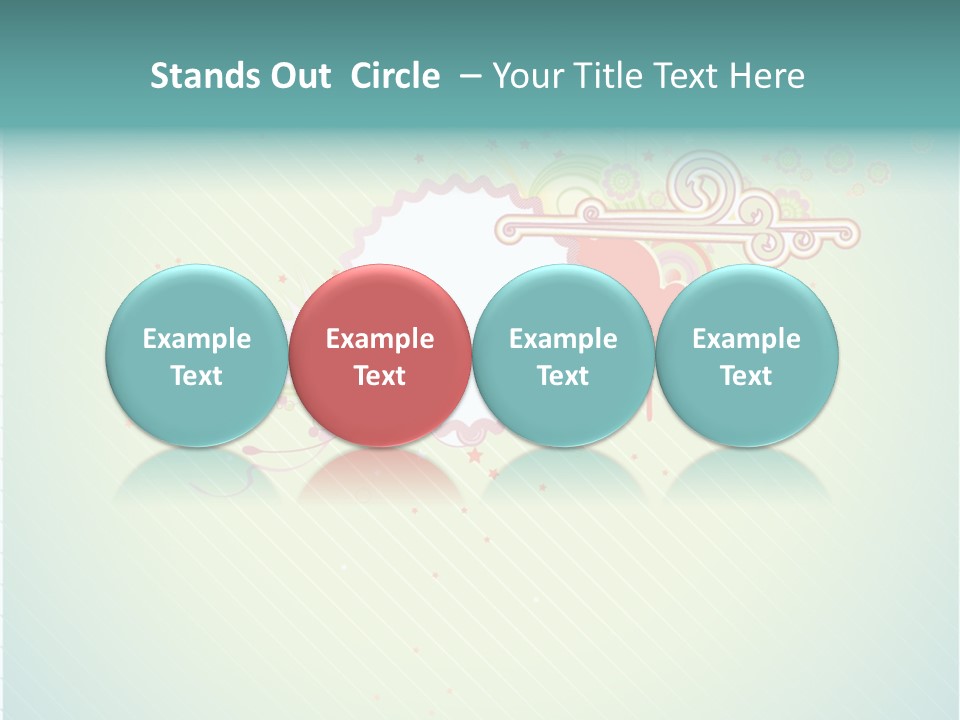 Swirl Elements Cheerful PowerPoint Template